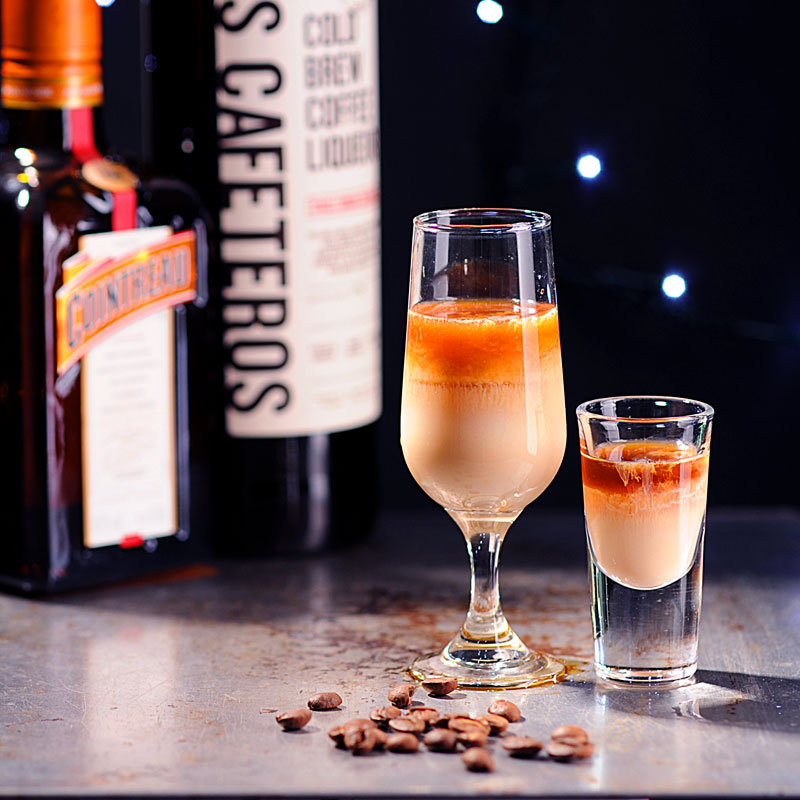 B-52 Cocktail Recipe in glass - Loss Cafeteros Coffee Liqueur