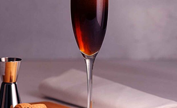 Cafe Royal Cocktail Recipe in Slim Glass