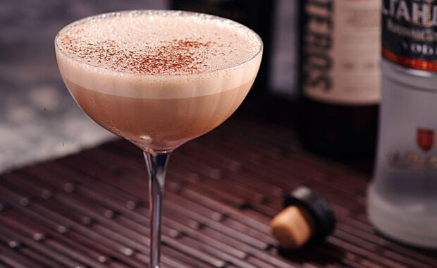 Chocolate Espresso Martini Cocktail Recipe, complete in glass