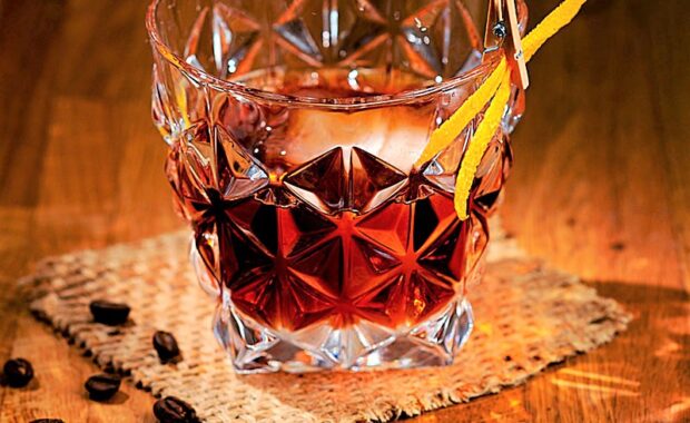 Coffee Negroni Cocktail Recipe Mixed and in Glass - Delicious!
