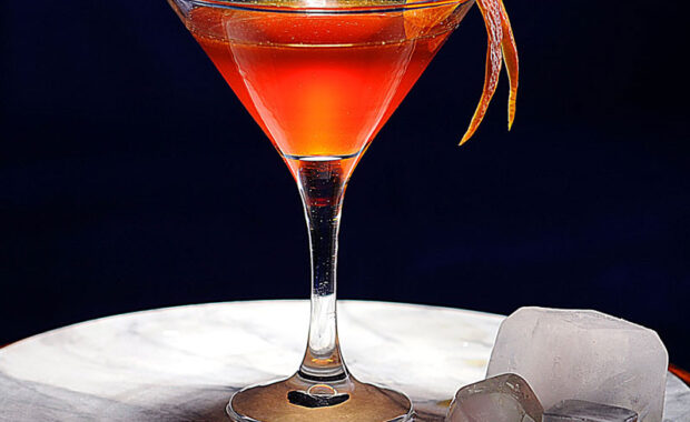 Coffee Orange Martini Cocktail Recipe in Glass