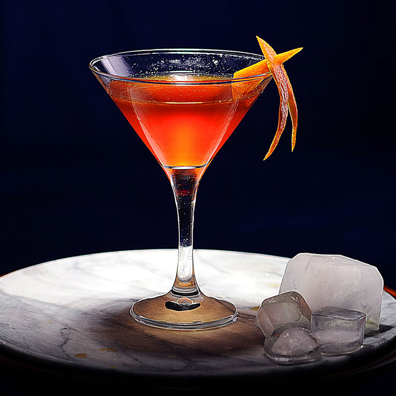 Coffee Orange Martini Cocktail Recipe in Glass