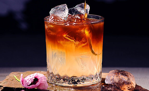 Dark and Stormy Cocktail Recipe in Glass