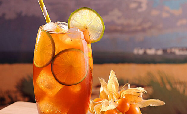 Long Island Iced Coffee Cocktail Recipe in Glass